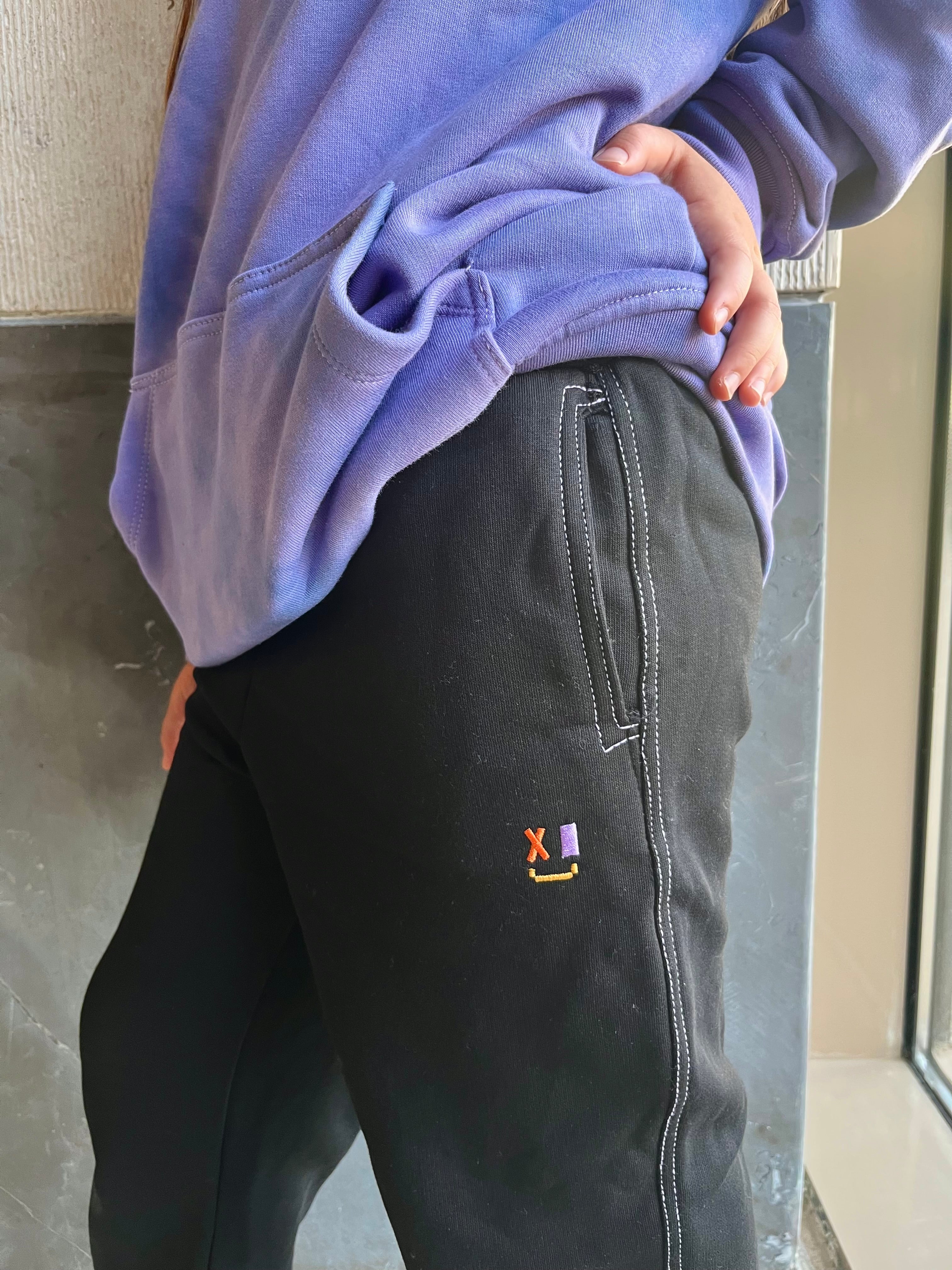 Black & colors pants