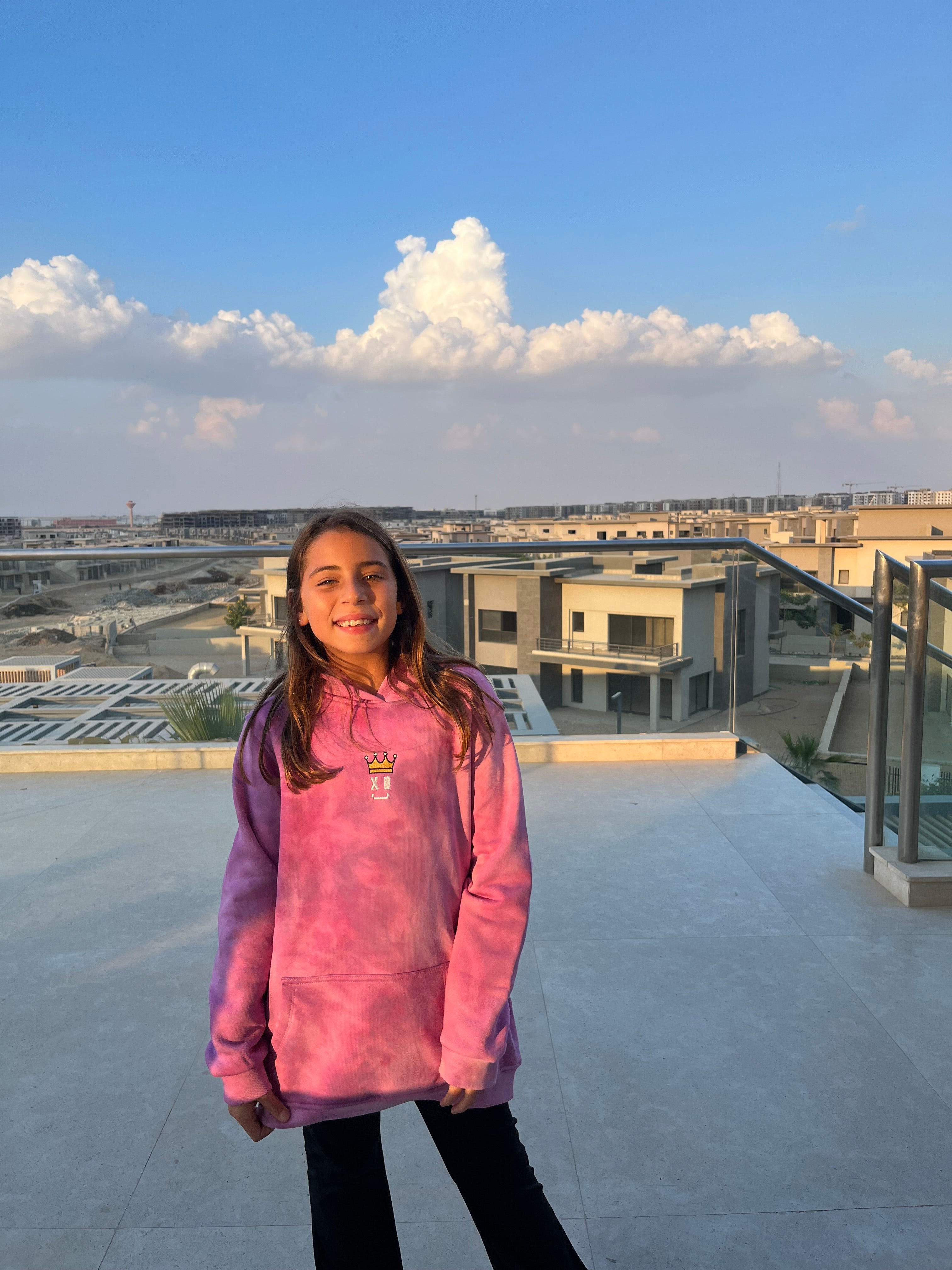 Pink tie dye hoodie unisex